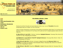 Tablet Screenshot of africa-tours.ch